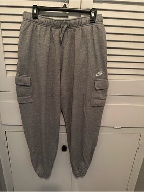 Nike Light Gray Fleece Jogger Pants